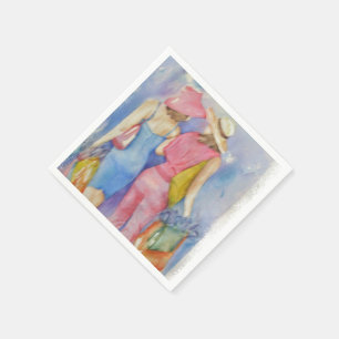 MÄDCHENFREUNDE EINKAUFSPAPIER NAPKINS SERVIETTE