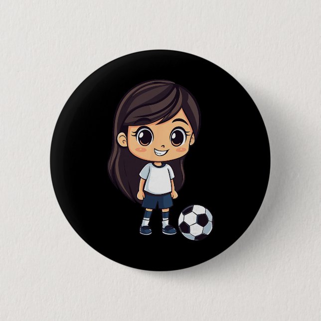 Mädchenfußball Button (Vorderseite)