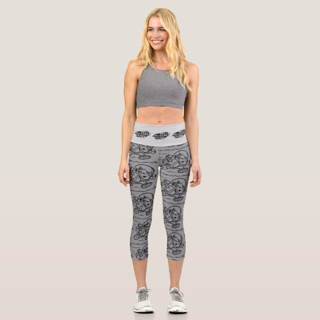 Mädchenfußball-Cartoon  Capri Leggings (Vorderseite)