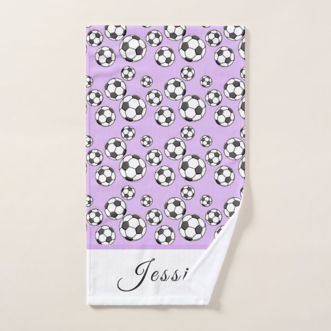 Mädchenfußball Niedlich rosa Ball Muster Kid Team  Handtuch (Handtuch)
