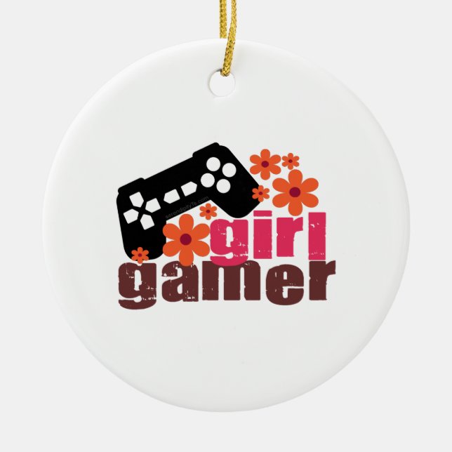 MädchenGamer Keramik Ornament (Vorne)