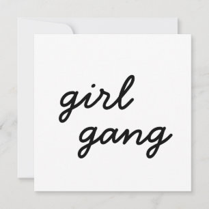 Mädchengang süß modern feministisch Girl Power Skr Einladung