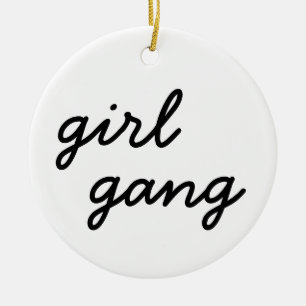 Mädchengang süß moderne feministische Mädchenpower Keramik Ornament