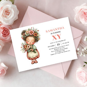 Mädchengeburtstag Einladung Fantasie Pastell Rosa