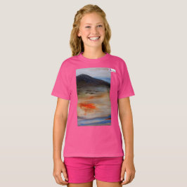 Mädchengrundriss - Dunkles Gebirgsdesign für den T T-Shirt