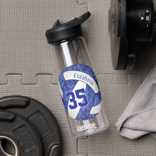 mädchenhaft blaue weiße Volleyball-Mannschaftsfarb Trinkflasche
