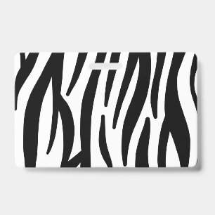 mädchenhaft chic stilvoll schwarz weiß Zebra Druck Ausweis