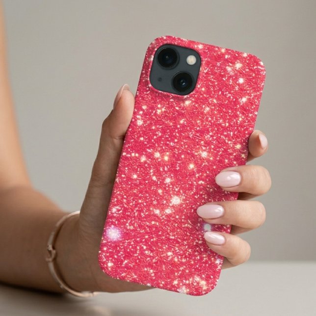 Mädchenhaft funkelnder falscher Glitter Hot Pink G Case-Mate iPhone Hülle (Von Creator hochgeladen)