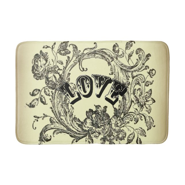 mädchenhaft geblüht, in Pastellfarben wirbelnd vik Badematte (Vorderseite)