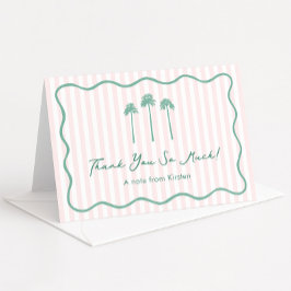 Mädchenhaft gezeichnete Palm Springs Junggesellinn Dankeskarte