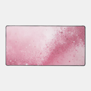Mädchenhaft rosa feminine abstrakte Glitzerpuder  Schreibtischunterlage