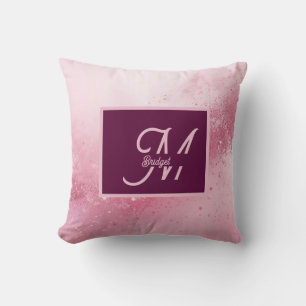 Mädchenhaft rosa feminine abstrakte Marmor-Funkels Kissen