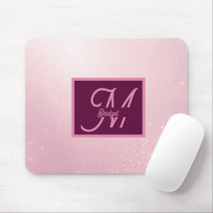 Mädchenhaft rosa feminines sanftes Schimmer-Ombre- Mousepad