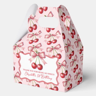 Mädchenhaft Rosa Rote Kokette Kirsche Erste 1. Geb Geschenkschachtel