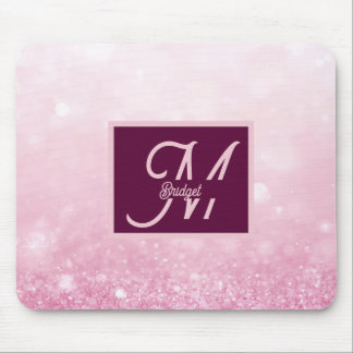 Mädchenhaft Rosa Weiblich Glitter Abstrakter Farbv Mousepad