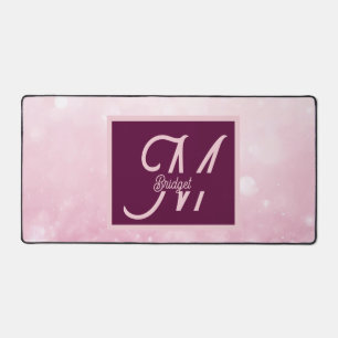 Mädchenhaft Rosa Weiblich Glitter Abstrakter Farbv Schreibtischunterlage