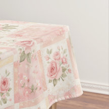 Mädchenhaft-rustikale rosa Quilt-Floral-Patchwork-