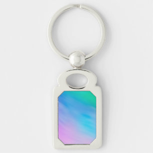 Mädchenhaft sanfter Regenbogenhimmel Schlüsselanhänger