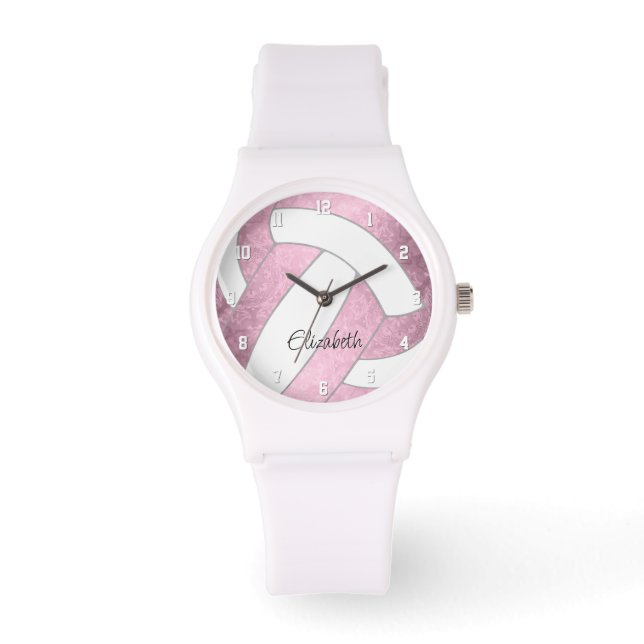 mädchenhaft staubige rosa Sondersportgeschenke vol Armbanduhr (Vorderseite)