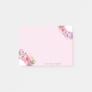 Mädchenhaft süß stilvoll chic floral - Personalisi Post-it Klebezettel