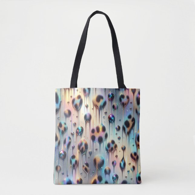 Mädchenhafte Leopardenprint-Tasche mit Opal-Effekt (Vorderseite)