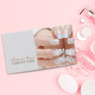 mädchenhafte Mode Schönheit Nageldesignerin Nagels Visitenkarte