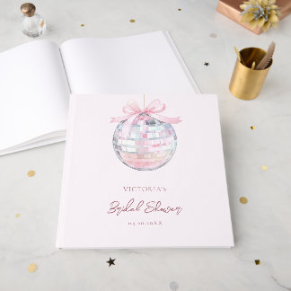 Mädchenhafte rosa Schleifen Elegante Brautparty Gästebuch