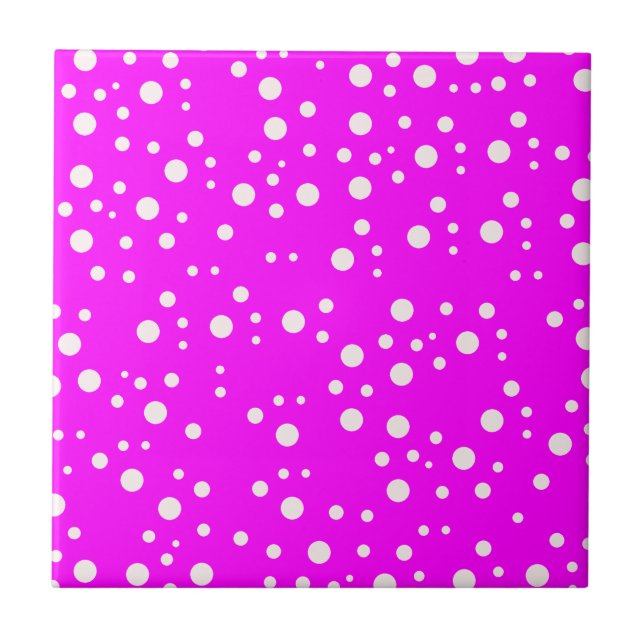 Mädchenhafte solide rosa Fuchsien-Wand | Hell stra Fliese (Vorderseite)