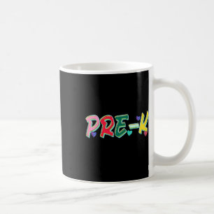 Mädchenhafter 1. Tag im Vorschulunterricht Lehrer Kaffeetasse