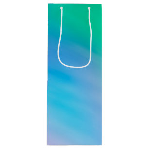Mädchenhafter sanfter Regenbogenhimmel Geschenktüte Für Weinflaschen