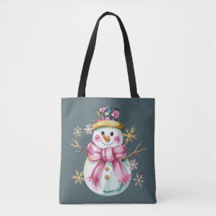 Mädchenhafter Schneemann Winterurlaub Weihnachten