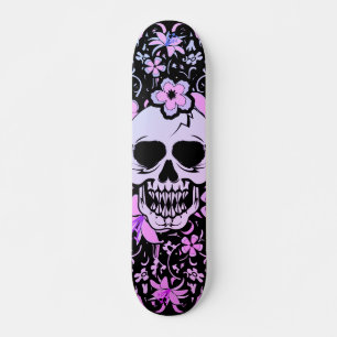 Mädchenhafter Vintage-Totenkopf-Skateboard Skateboard
