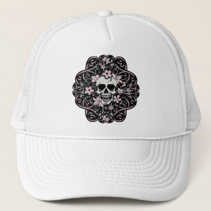 Mädchenhafter Vintage-Totenkopf Truckerkappe