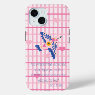 Mädchenhaftes christliches rosa Gitterherz-Folk-Ar Case-Mate iPhone Hülle