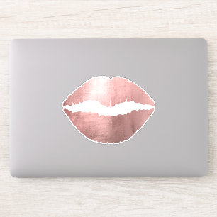 Mädchenhaftes Faux-Roségold-Ombre-Foil-Lippenstift Aufkleber