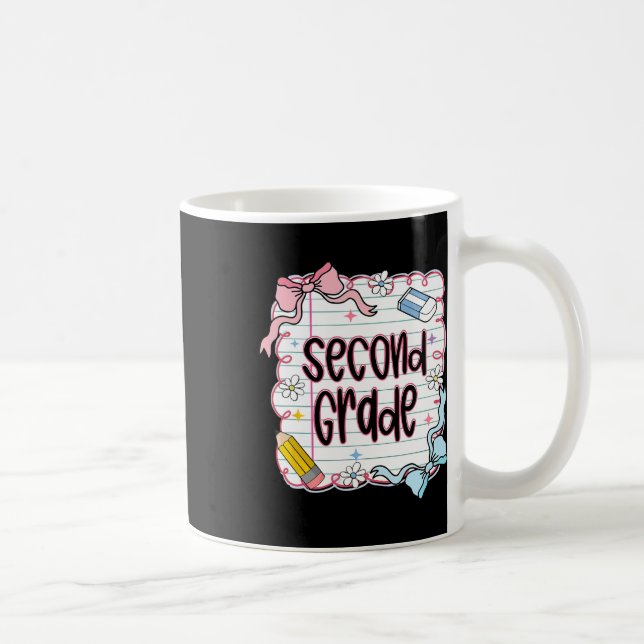 Mädchenhaftes Flirt Second Grade Zurück zur Schule Kaffeetasse (Rechts)