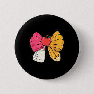 Mädchenhaftes Koketten-Schleifen-Bleistift-Lehrer- Button