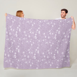 Mädchenhaftes Lavendel-Kunst-Glitter-Funkeln Fleecedecke