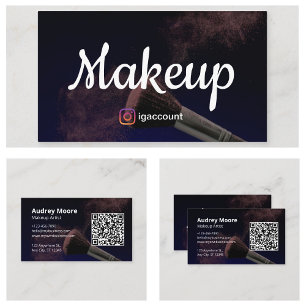 Mädchenhaftes Make-up Artist Visitenkarte