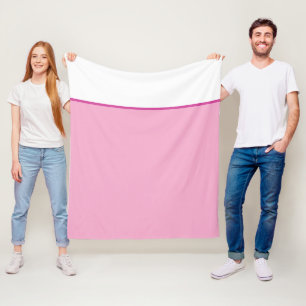 Mädchenhaftes Pastellrosa und Weiß Fleecedecke