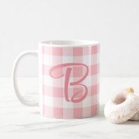 Mädchenhaftes personalisiertes Monogramm-Tasse | R