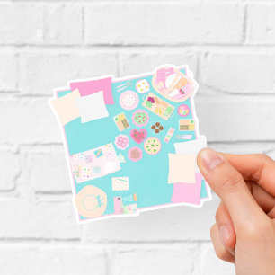 Mädchenhaftes Picknickdecke-Cut-Out Aufkleber