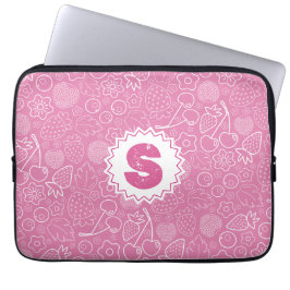 Mädchenhaftes Rosa Beeren-Strohbeer-Kirsche Modern Laptopschutzhülle