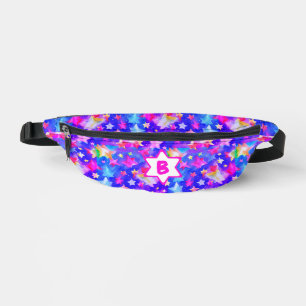 Mädchenhaftes Rosa Lila Regenbogen-Wasserfarben-St Bauchtasche