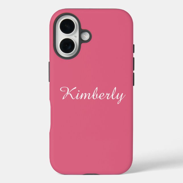 Mädchenhaftes Rosa mit Namen  Case-Mate iPhone Hülle (Rückseite)
