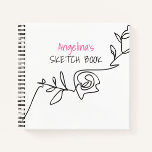 Mädchenhaftes Skizzenbuch Notizbuch