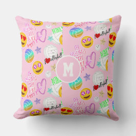 mädchenhaftes volleyball kawaii emoji stickig auss kissen