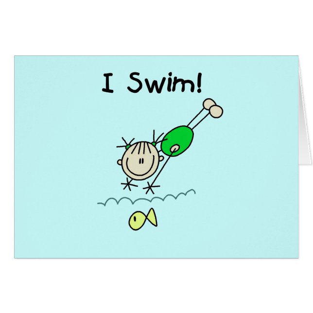 Mädcheni Swim-T - Shirts und Geschenke (Vorderseite (Horizontal))