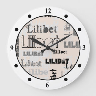 Mädchenjunge benennen Geschenke Zubehör Korallenpf Große Wanduhr