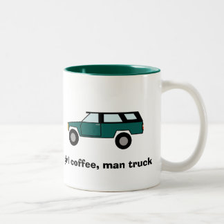Mädchenkaffee, Mann-LKW Zweifarbige Tasse